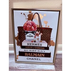 Luxury Designer Fashion Canvas Wall Art Framed Inspired
